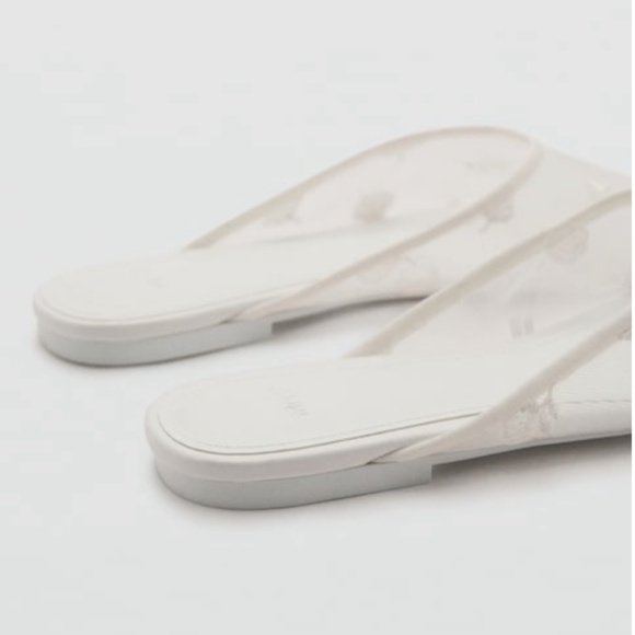 MANGO MNG EMBROIDERED MESH SHOES White Slip On $70 EUC Sz 36 - Picture 4 of 6
